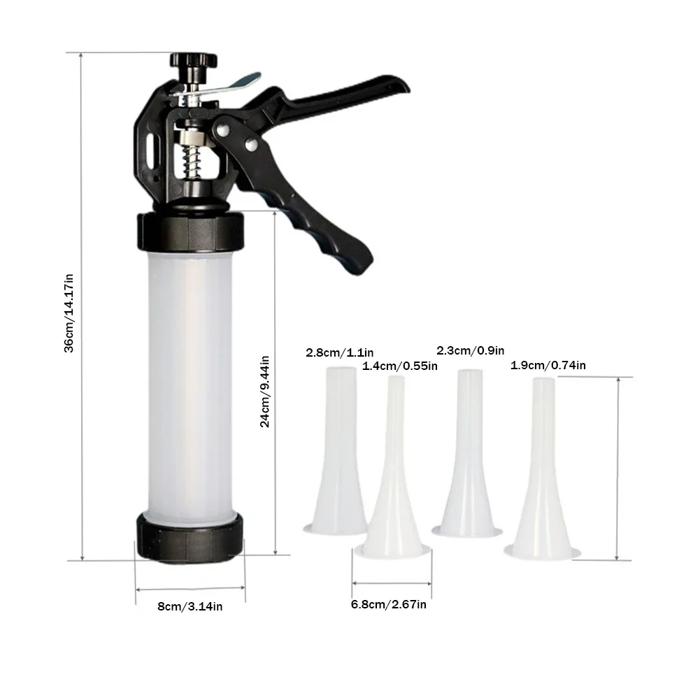 Homemade Sausage Stuffer Meat Fillers Machine Stainless Sausage Syringe Manual Sausage Maker 1set Sausage Gadgets Kitchen Tools