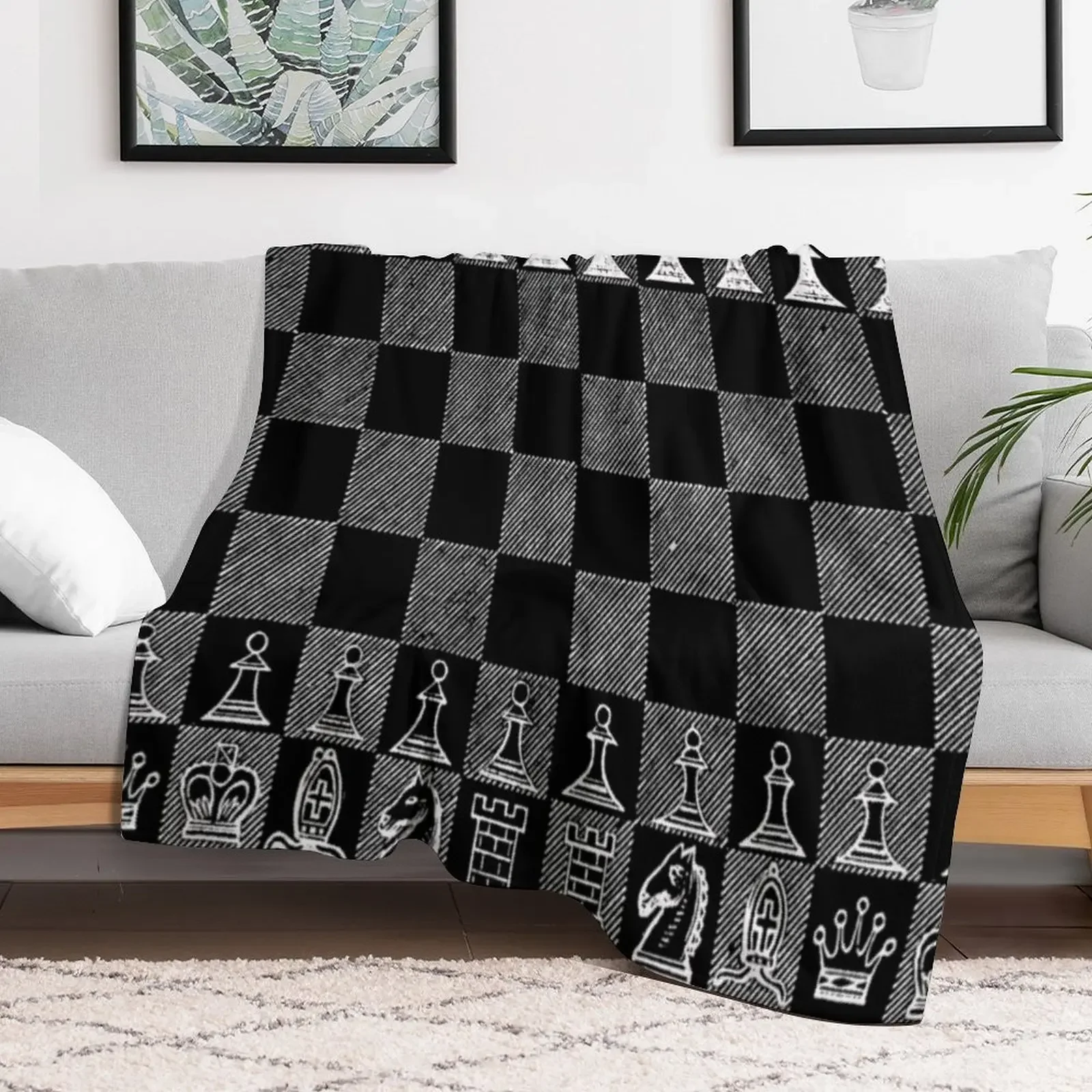 Chess Fan, Chess Player, Grand Master of Chess - White Throw Blanket Fashion Sofas Luxury Throw Blankets