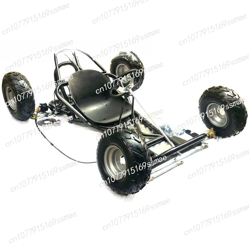 Go-kart Quad Motorcycle Kart Accessories Full Frame Assembly, Body Front Steering Rear Axle Wheels