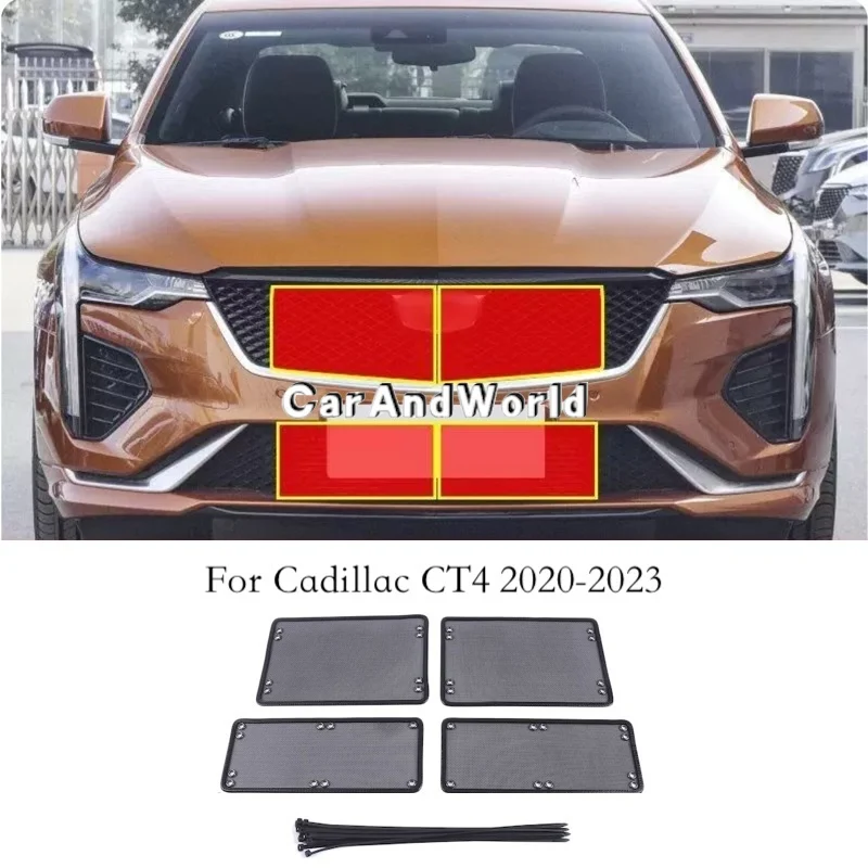 Center Grilles Insert Screening Net Insect Protecte Guard Mesh Cover Trim Car Accessories For Cadillac CT4 CT5 CT6 2019-2026