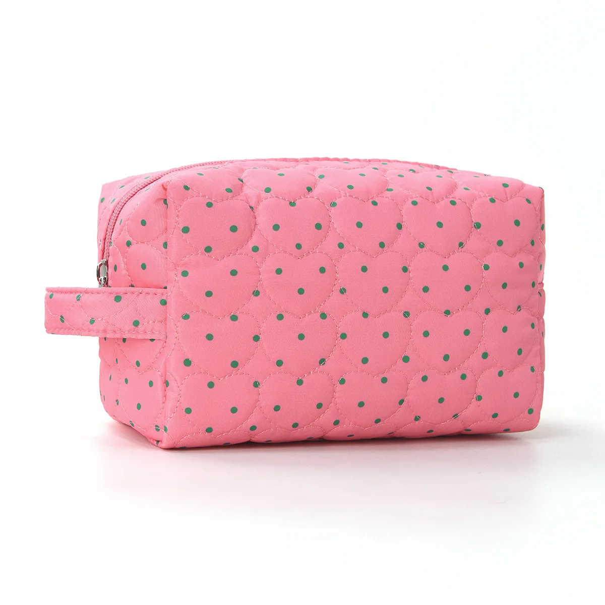 1PC Flower Printed Puffy Quilted Zipper Makeup Bag Storage Organizer Toiletry Handbag Cosmetic Pouch Large Travel Cosmetic Bag