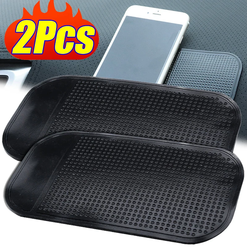 

1/2Pcs Car Dashboard Anti-slip Mat Mobile Phone Holder Non-Slip Silicone Pad Mat 13*7cm Anti-skid Pad Car Accessories Interior