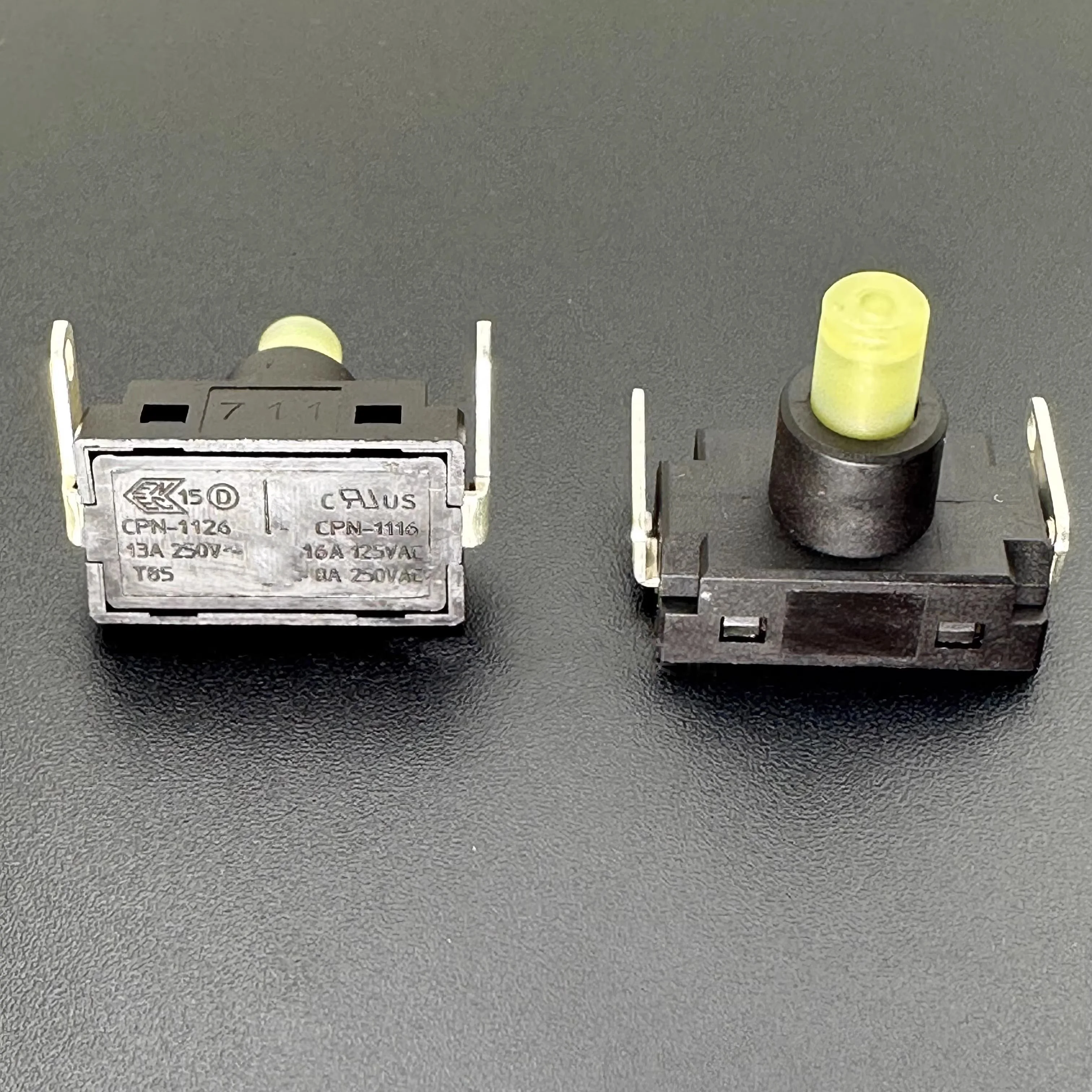 2 pin 13A250V 6A250V certificatio CPN-1126/CPN-1116 Switch button Self-locking start button Vacuum cleaner water heater