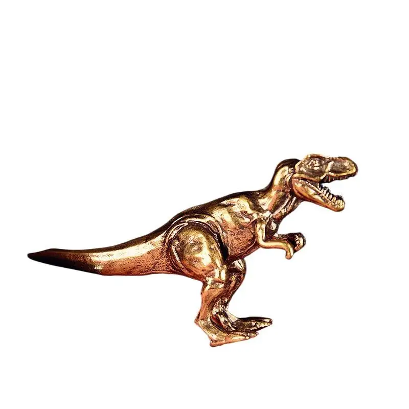Small Ornament Animal Statue Simulated Tyrannosaurus Rex Figurines Handcrafts Gifts Jurassic Tyrannosaurus Dinosaur Solid Brass