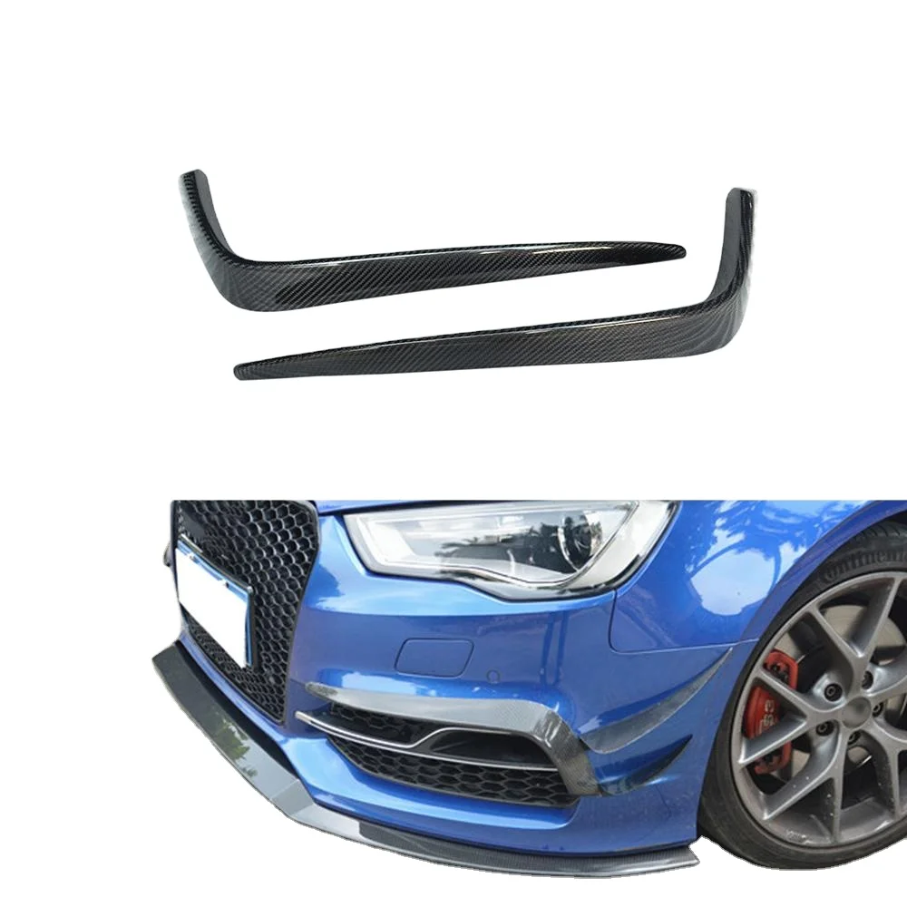 

Carbon Fiber Front Bumper Air Fender Vent Fins for Audi S3 A3 8V Sline Sedan 2014-2016