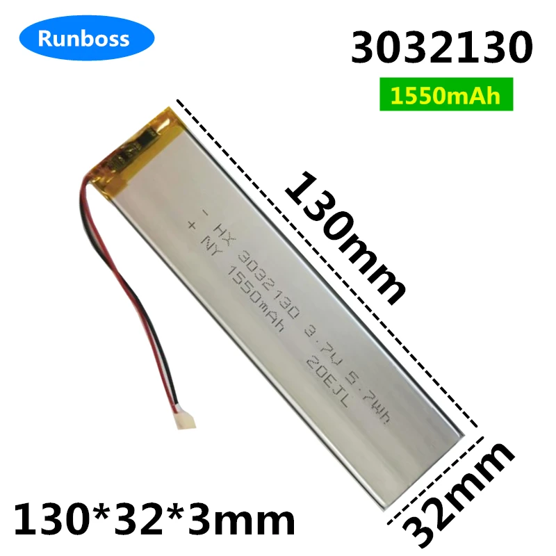 

1-10PCS 3032130 4025130 3.7V 1500mAh Lithium Polymer Battery Cell For LED lights Bluetooth keyboard Car camera recorder GPS PSP