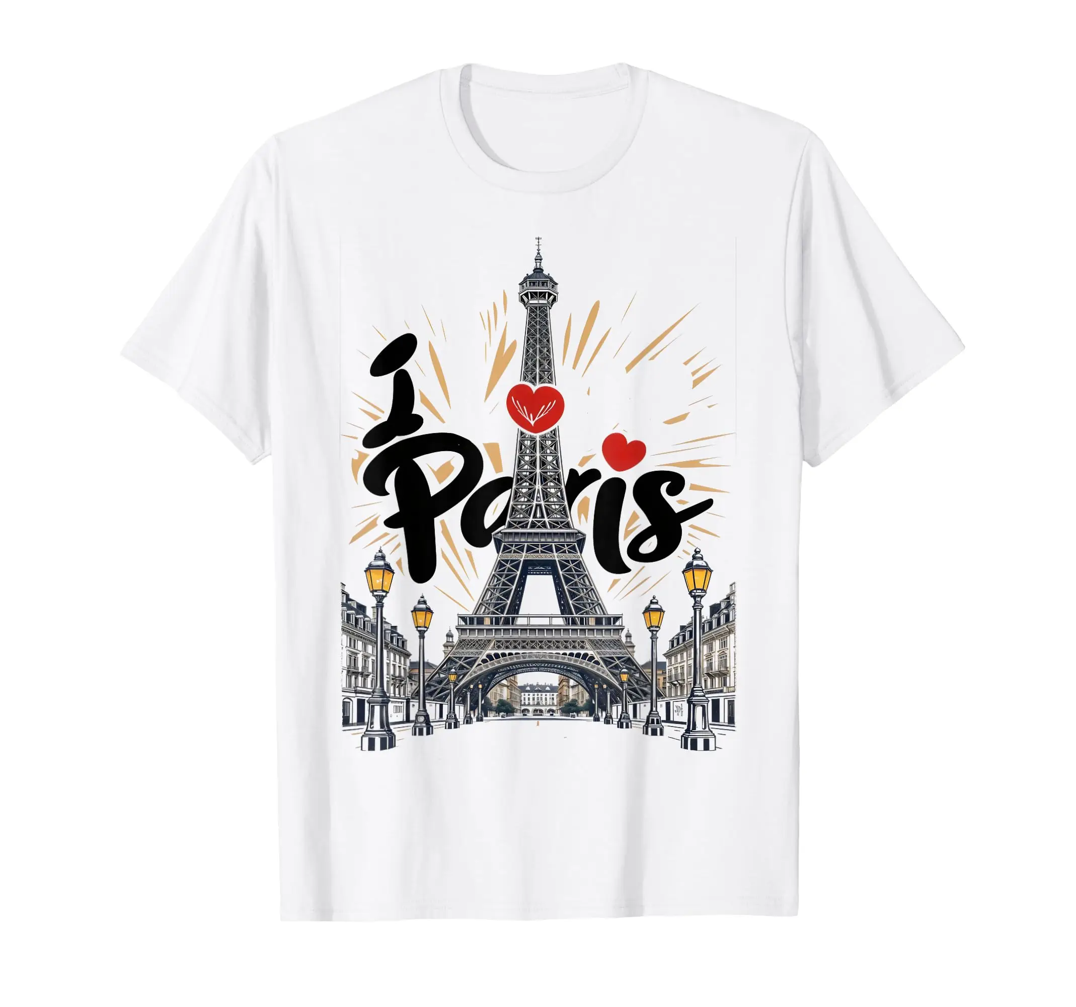 

I Love Paris Eiffel Tower France, French Souvenir T-Shirt