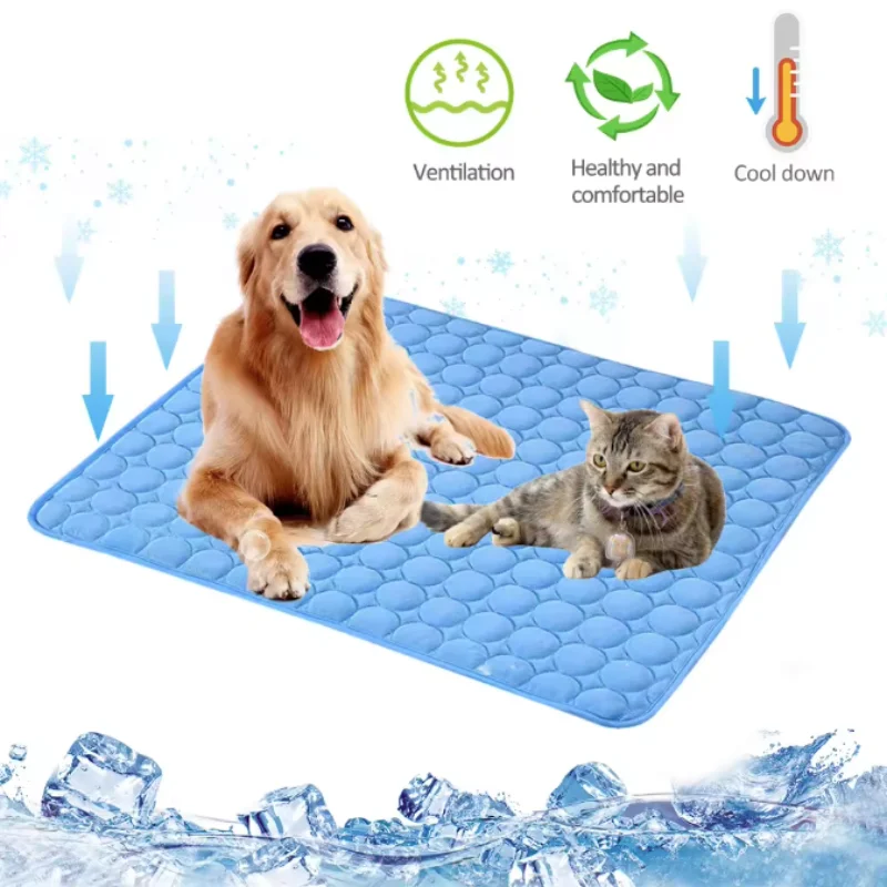 Tapete Refrescante de Verão para Cães e Gatos, Manta Respirável para Sofá, Cama Lavável para Cães Pequenos, Médios e Grandes, para Carro