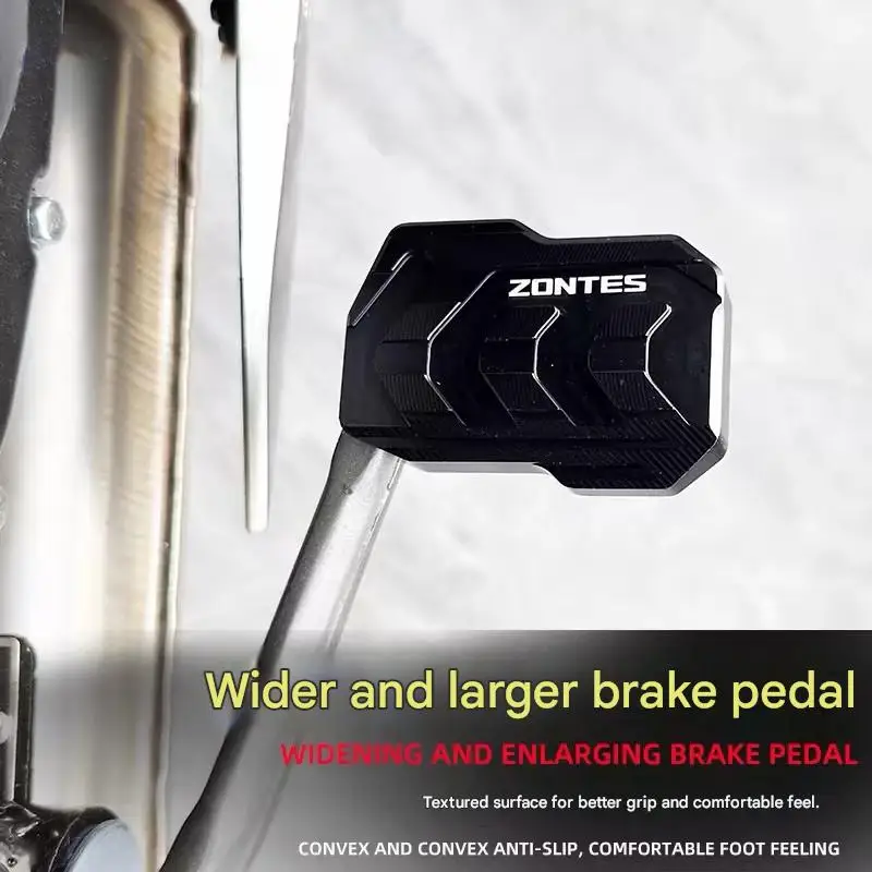 Widened and enlarged brake pedal for ZONTES 155G1 125G1 125G2 125U1 titanium and Black