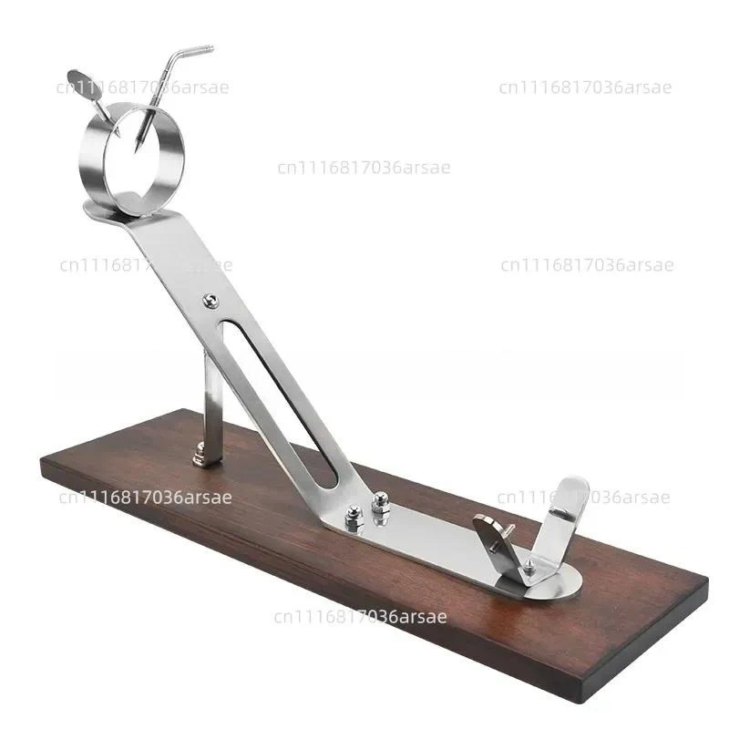 Solid Wood Trapezoidal Ham Rack Display Rack 304 Stainless Steel Five-piece Accessories