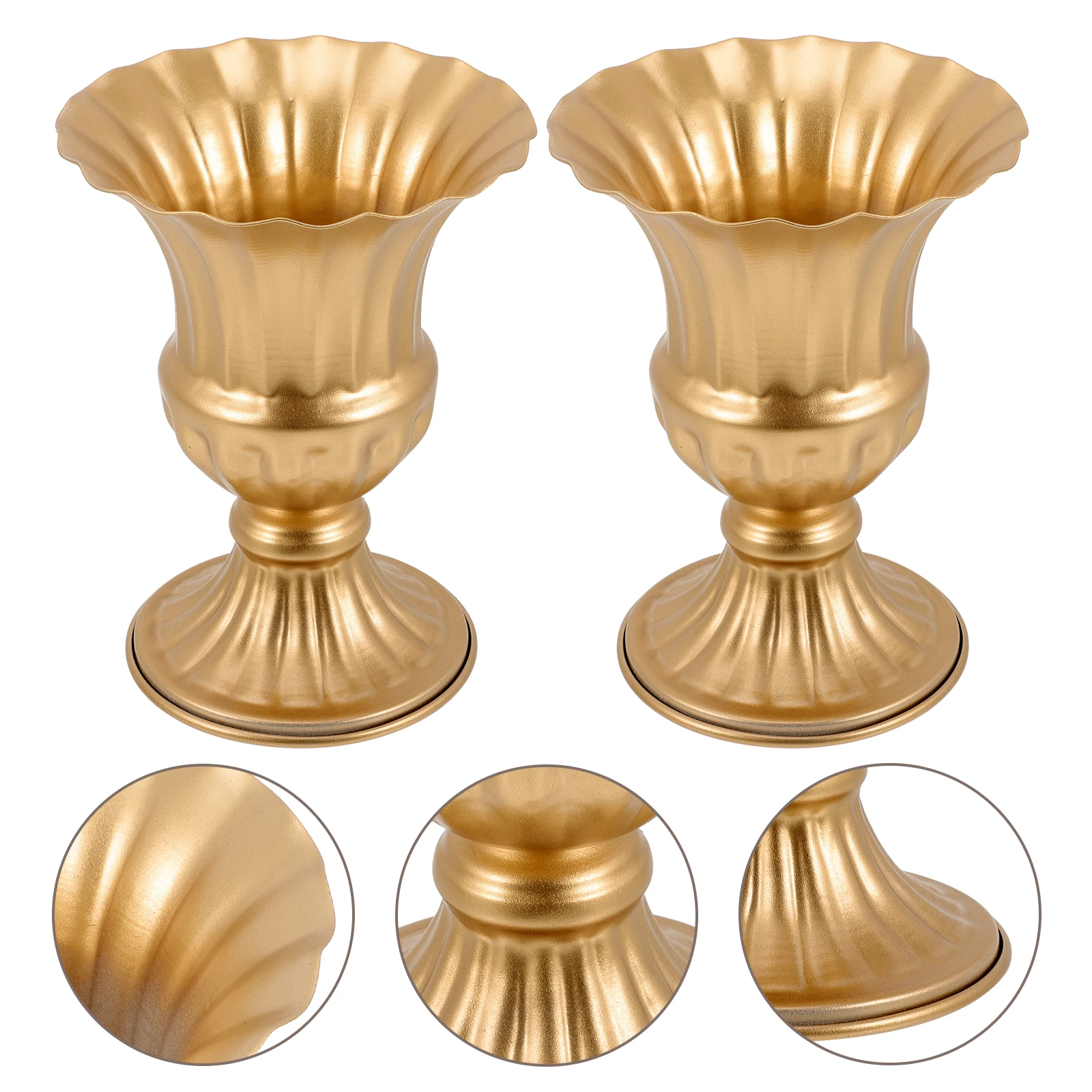 

2 Pcs Modern Cemetery Memorial Vase Vintage Flower Urn Pot Vases for Gravestones