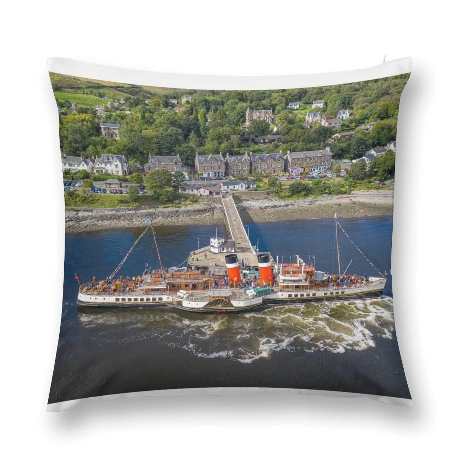 Paddle Steamer Waverley at Kilcreggan Throw Pillow Cushion Child Custom Cushion pillow