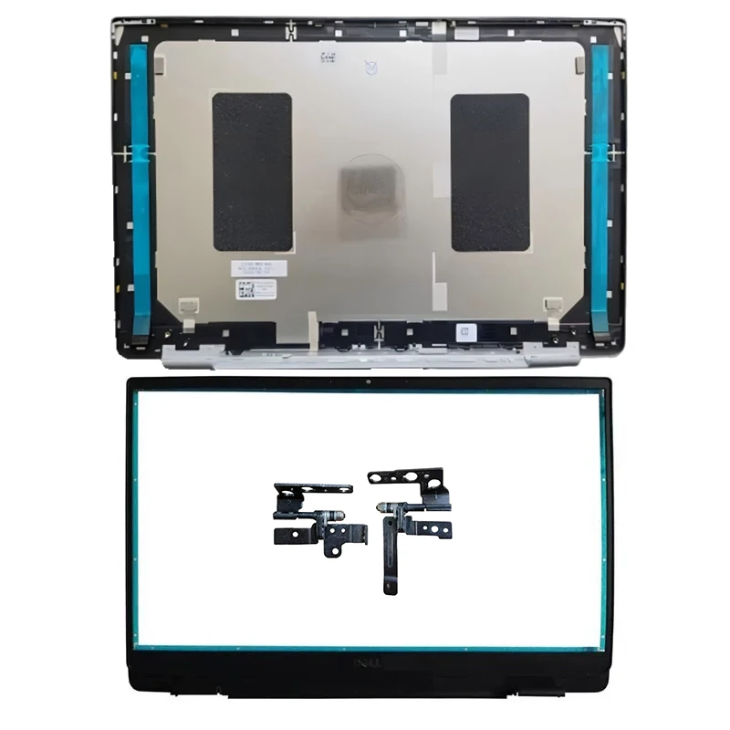 New LCD Back Cover & Front Bezel & Hinges For Dell Inspiron 5490 5498 P116G Silver