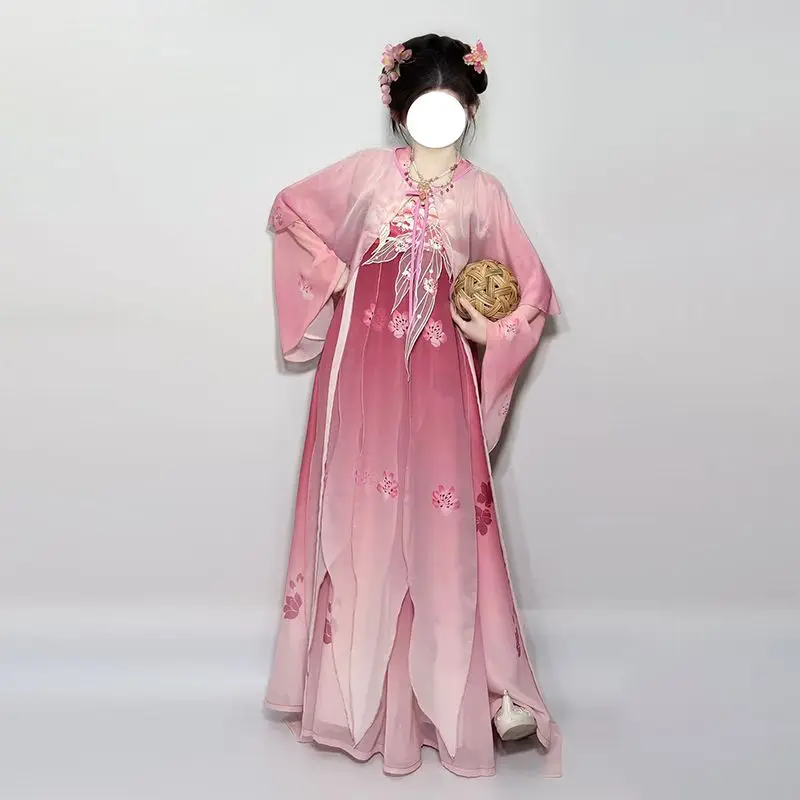 

Chinese Style Women Hanfu Fairy Clothes Tang Style Hanfu One-piece Printed Daily Spring, Summer, Autumn