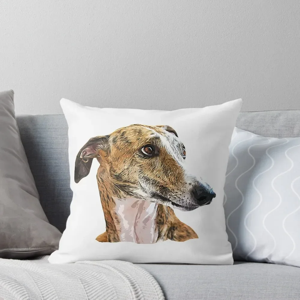 Greyhound Brindle Beauty Throw Pillow Sofa Cushion Cover Throw Pillow Covers Pillow