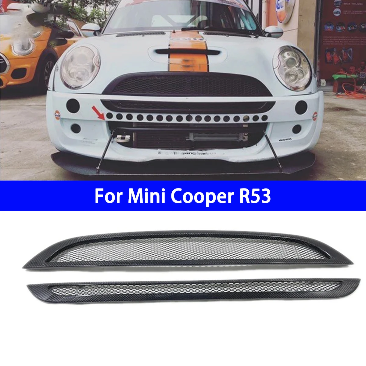 

For MINI R53 Cooper S 2001-2006 Real Carbon Fiber Cover Cooling Hole Air Outlet &Grille&Tail Cover Moulding&Mirror Shell Housing