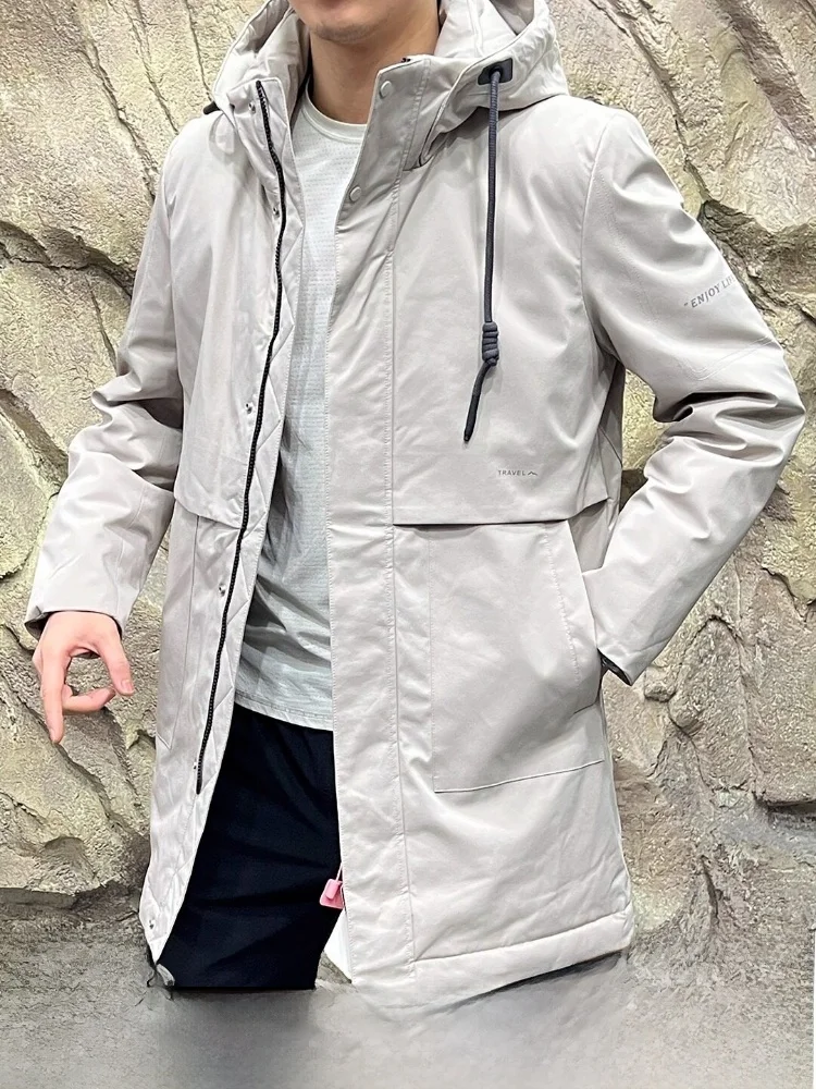 

Мужская уличная ветрозащитная водонепроницаемая пуховая куртка с капюшоном, наполнитель 90% пуха, повседневная, утепленная, из полиэфирного волокна