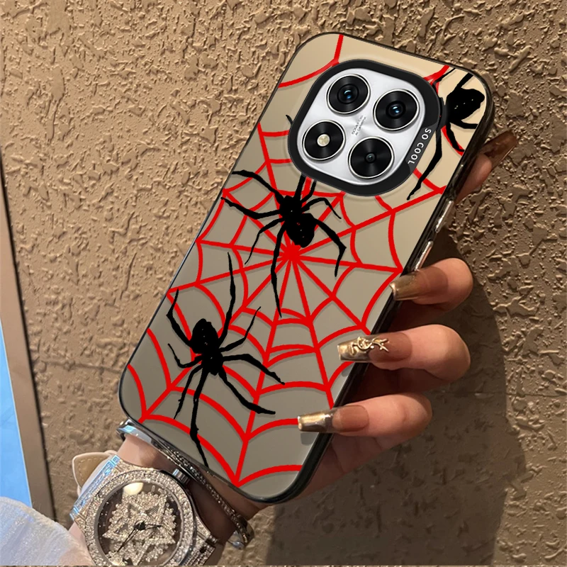 Bat Spider Frosted Case for Xiaomi Redmi Note 14 13 12 10 Pro Plus 11S 14C 13C 12C 9C 11S K70 K60 A2 A1 Turbo 4 Acrylic Cover