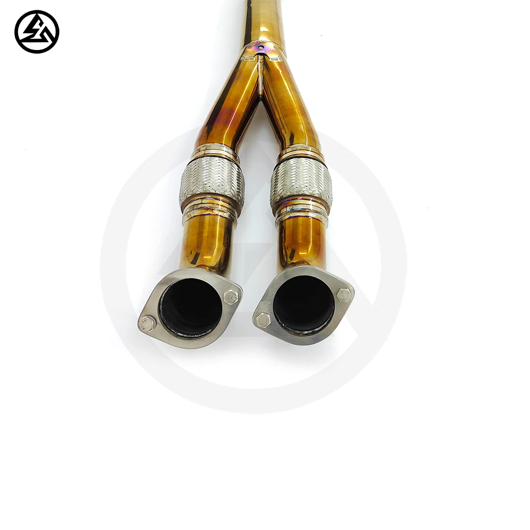 High Quality  Titanium Y Pipe Exhaust For Nissan GTR R35 3.8T V6 Performance Y Pipe Midpipe Front Pipe GTR Center