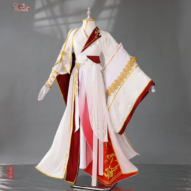 

Античный белый красный Xie Lian Хэллоуин Cos косплей древний костюм Wuxia новый китайский стиль небесный Бог Blesses The People