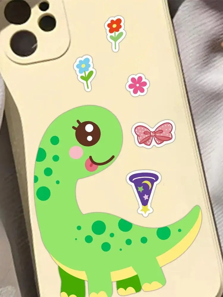 8/16 sztuk kreatywny dinozaur kreskówka kolaż naklejki DIY naklejki do gier rzemiosło zwierzęce naklejki na laptopa deskorolkę — zdjęcie 2