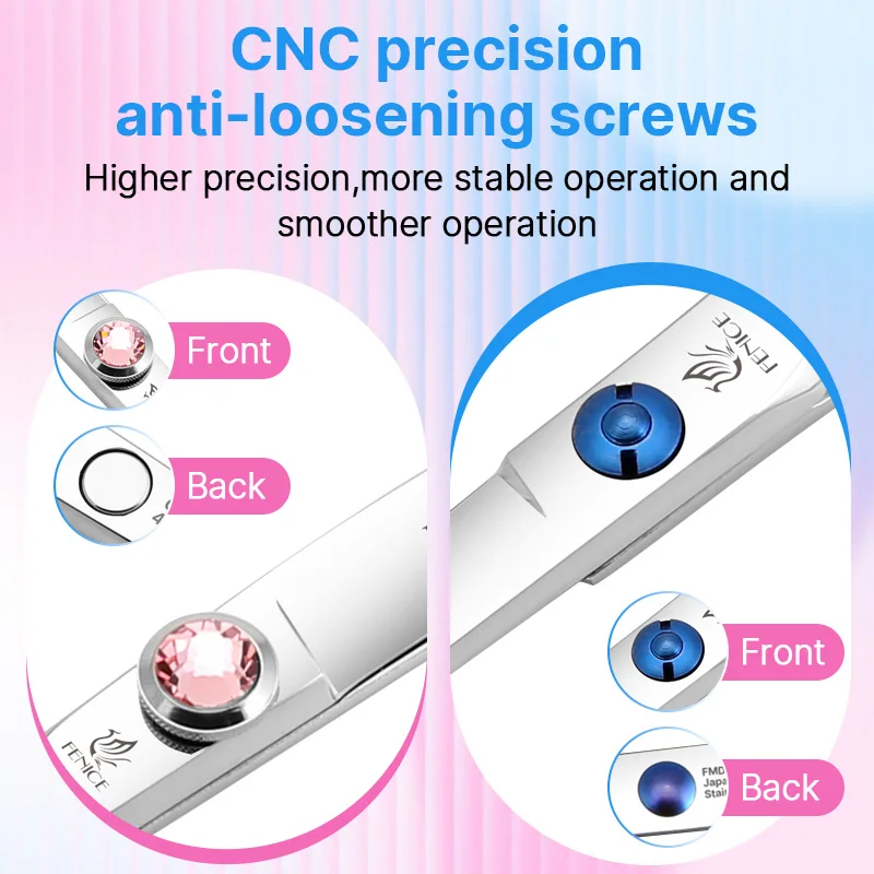 Fenice Professional Dog Grooming Scissors Curved Round Tip JP440C Steel 6.5 & 6 inch for Beginners Pet Home Use Pet Beautician - view 3