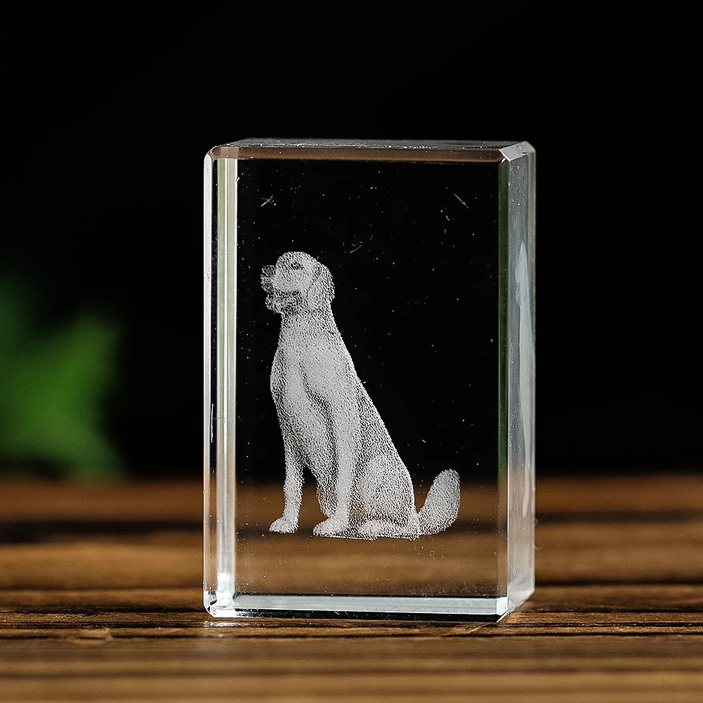 

Mini K9 Crystal 3D Internal Sculpture Dog Ornament Creative Animal Figurines Paperweight Crafts Gift Home Office Desk Decoration