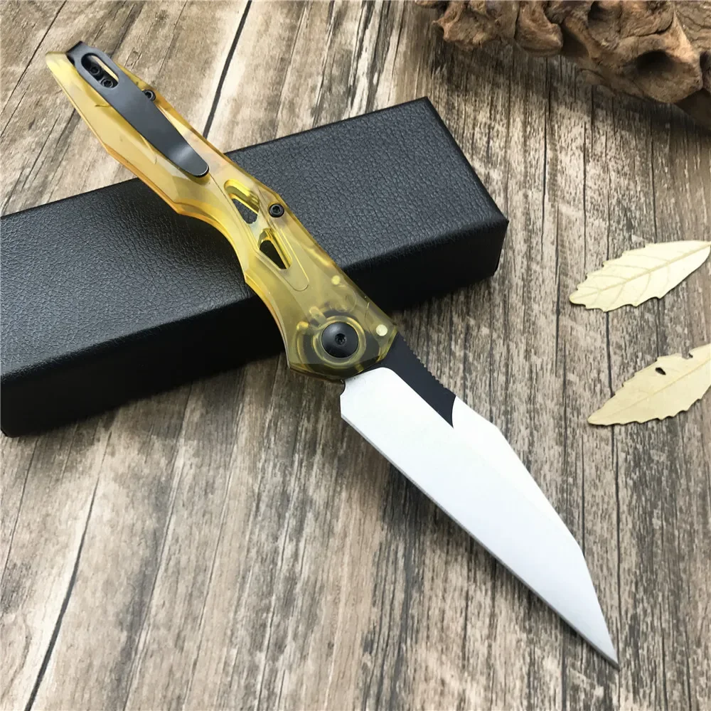 Tactical Folding Knife 7650 D2 Blade PEI Handle Pocketknife Hot Selling Outdoor EDC Survival Hunting Camping Tool Gift for Men