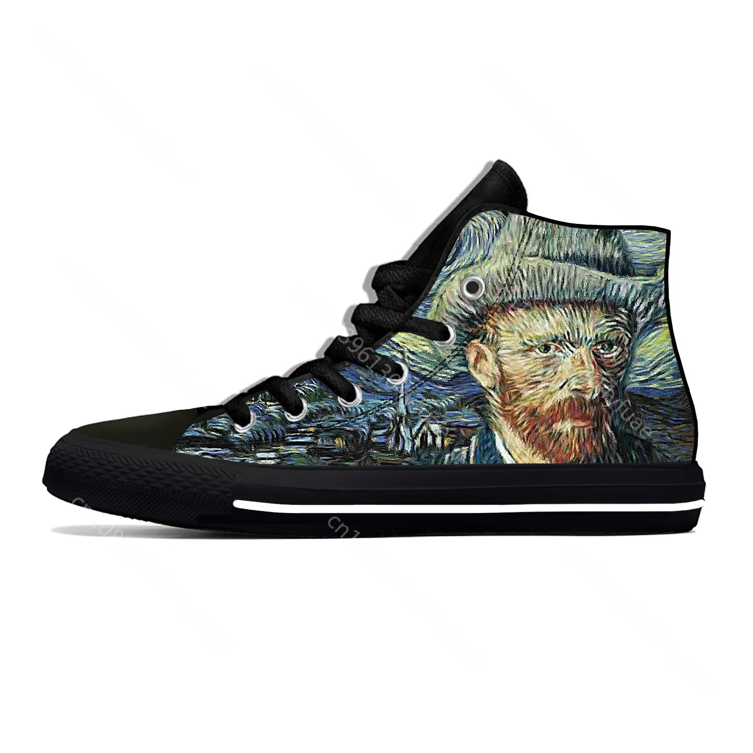 

Hot Van Gogh Oil Painting Aesthetic Starry Night Casual Shoes Breathable Men Women Sneakers High Top Lightweight Board Shoes