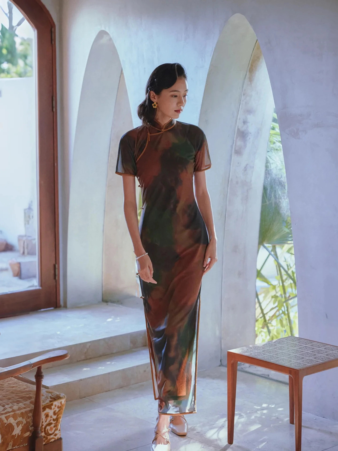 

Новое осеннее поступление, футболка-Quarter Sve No Full Button, длинный винтажный повседневный комплект из 2 предметов с низким разрезом ort Sve...