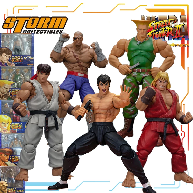 

Spot Goods STORM COLLECTIBLES Original Street Fighter 2 Movable Series Grand Anime Action Figure Model Toys Model Gifts for Boys