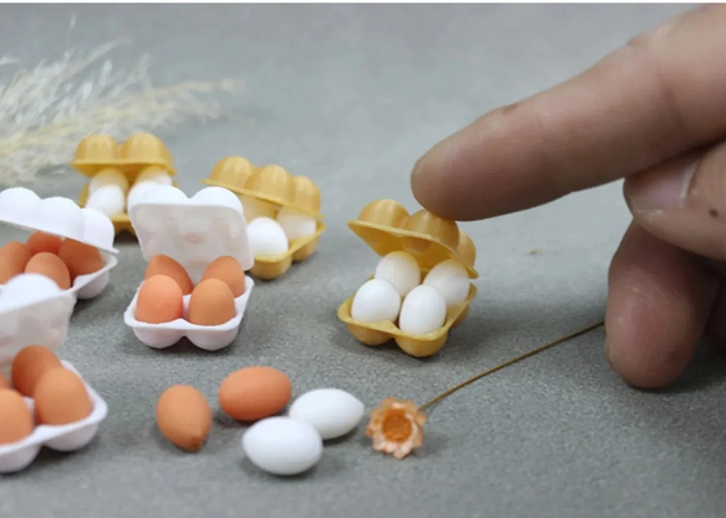 1/12 Dollhouse Miniature Food Play Scene Model Living Set Egg Preservation Box Egg Tray Doll Decoration Accessories Toys