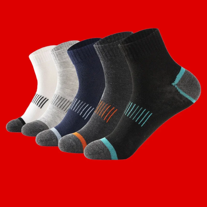 

5 Pairs Men's Bamboo Fiber Men Socks High-Quality Men's Fashion Cotton Socks Breathable Deodorant Men Mid Tube Socks 2024 Socks