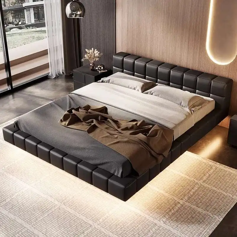 

Design European Bed Light Luxury Minimalist Bedroom Wedding Unusual Unique Bed Aesthetics Modern High Quality Muebles Furniture