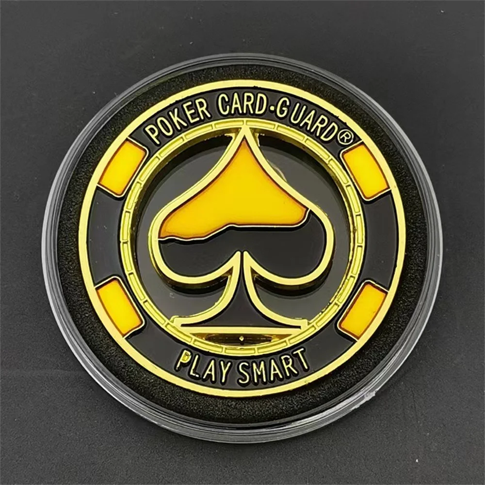 Metal Texas Hold'em Poker Games Lucky Coin Tokens Texas Poker Chips Professional Casino Souvenir Collectible Accessories