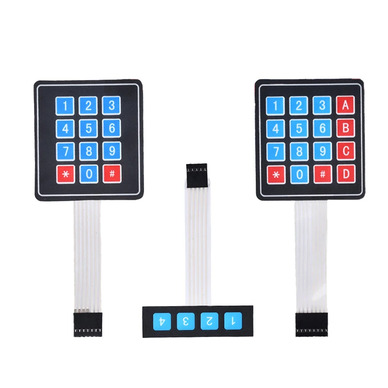 1PCS 1*4 3*4 4*4 Matrix Array Matrix keyboard 4 12 16 Key 1*4 3*4 4*4 Membrane Switch Keypad for arduino smart car