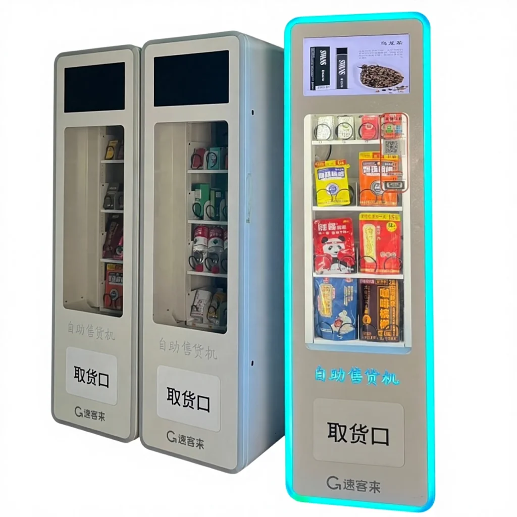 LED Display Snack Vending Machine, Drinks & Snacks, Coin & Bill Acceptance, Durable Steel, Commercial Use, 24/7 Operation