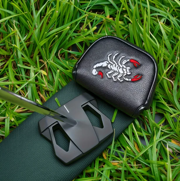 A German JOEPUT red scorpion golf ball, square-shaped golf putter, featuring a stable alloy head with a wide grip for optimal co