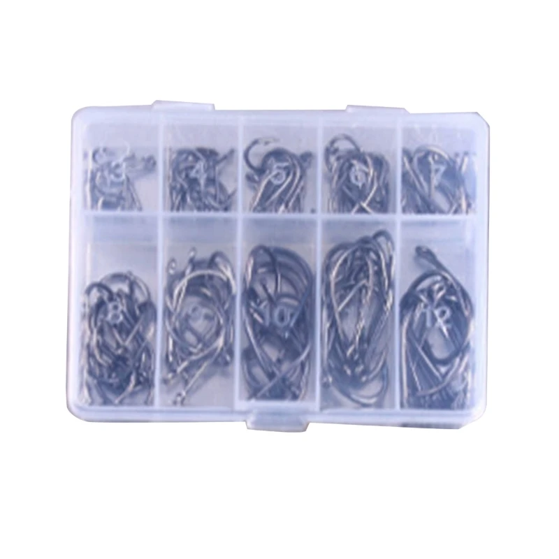 100/500pcs Barbed Fish Hooks Steel Eyed Sea Fish Hook for Carp Fishing Tackle image 2