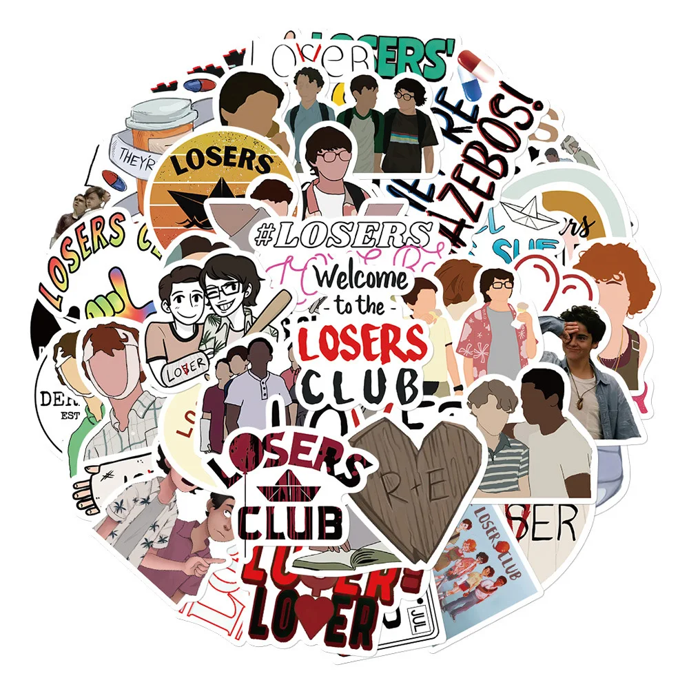 10/30/50pcs Loser Club Thriller Movie Sticker Decals Graffiti DIY Notebook Laptop Phone Tablet PVC Sticker for Classic Kids Toy