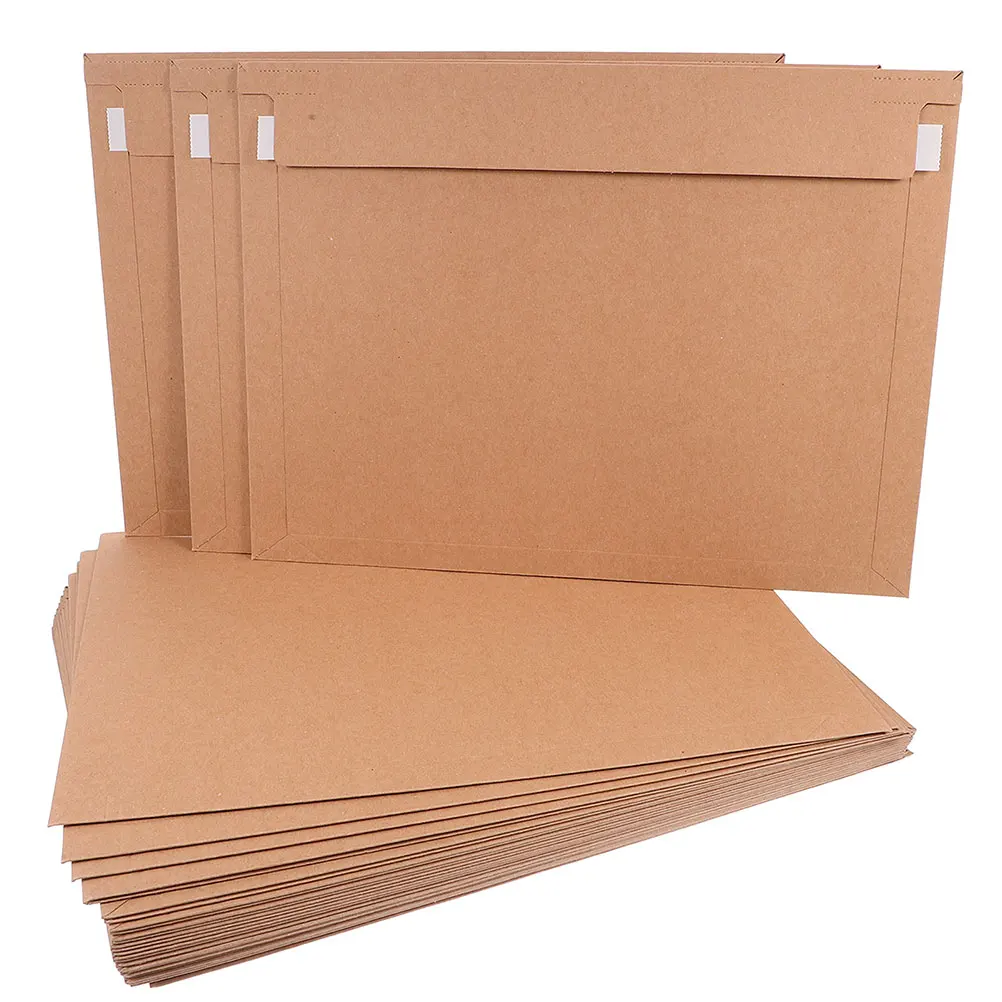 

25 Pcs Document Mailing Bags Small Brown 250g Gray Paper Envelopes Letter Size Cardboard Self Sealing Mailers