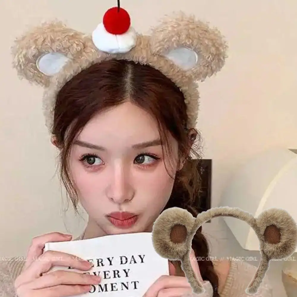 

Аксессуары для волос в стиле Лолиты, обруч для волос с медвежьими ушками, костюм для косплея, вечерние головные уборы, реквизит для фотосессии, повязка на голову, милый пушистый головной убор с ушками животных