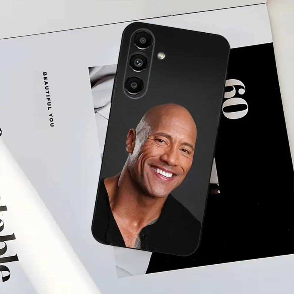 حافظة هاتف The Rock Dwayne Johnsons لهاتف سامسونج S25، S24، S23، S22، S21، S20، S10، Ultra، Plus، Lite، FE، غطاء أسود من السيليكون الناعم