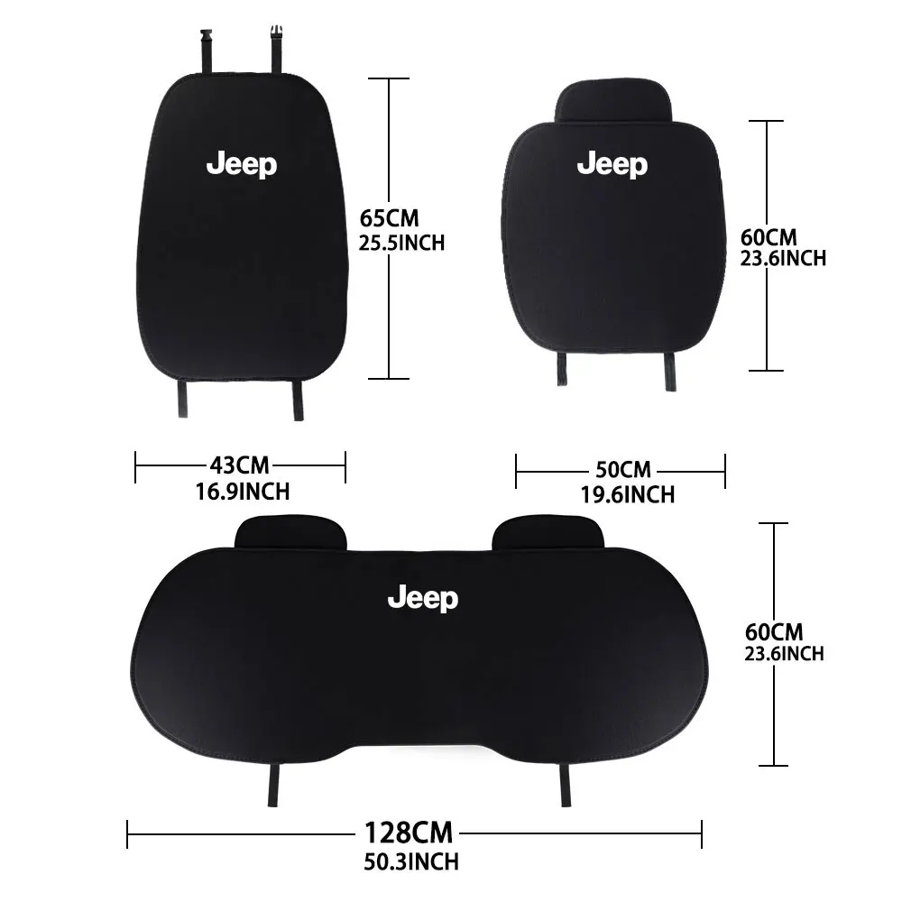 Car Seat Cushion Protector Cover Backrest Pads Moisture-Proof Rear Seat Protector For Jeep Renegade Patriot Wrangler Cherokee