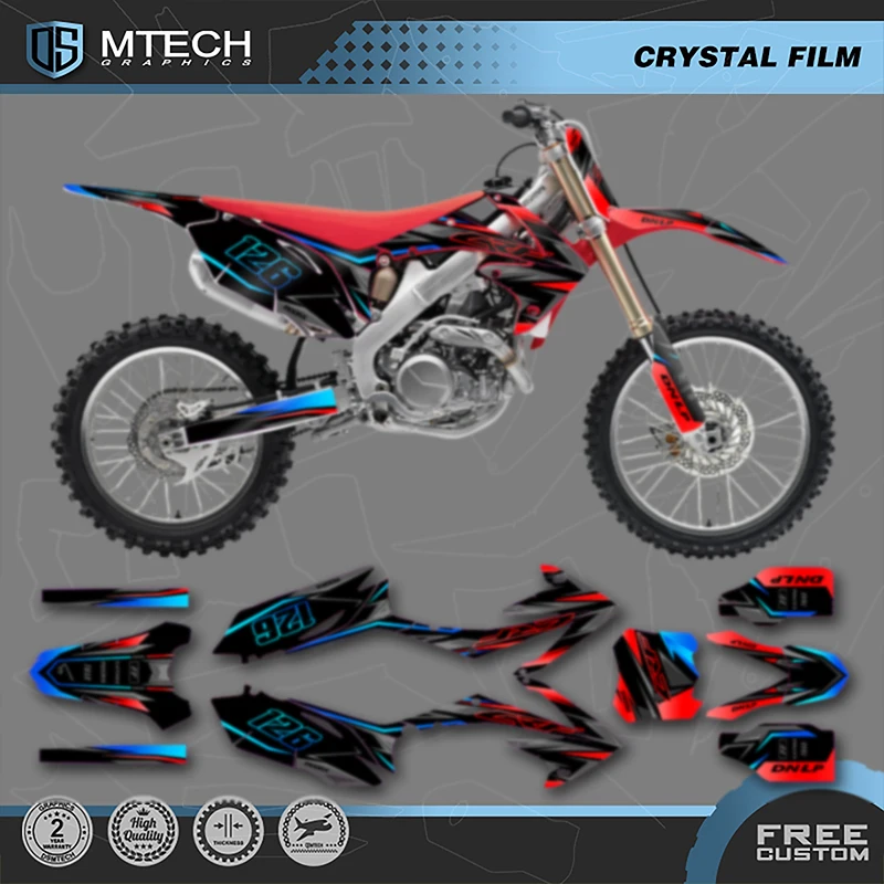 

DSMTECH Motorcycle Graphics Background Decals Stickers Kits for HONDA CRF250 2010-13 CRF450 2009-2012 006