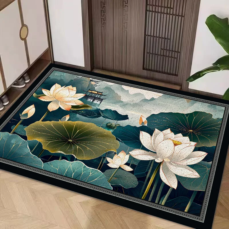 

Современный китайский дверной коврик, настраиваемый противоскользящий грязеотталкивающий входной ковер, квадратный прямоугольный L-образный напольный коврик