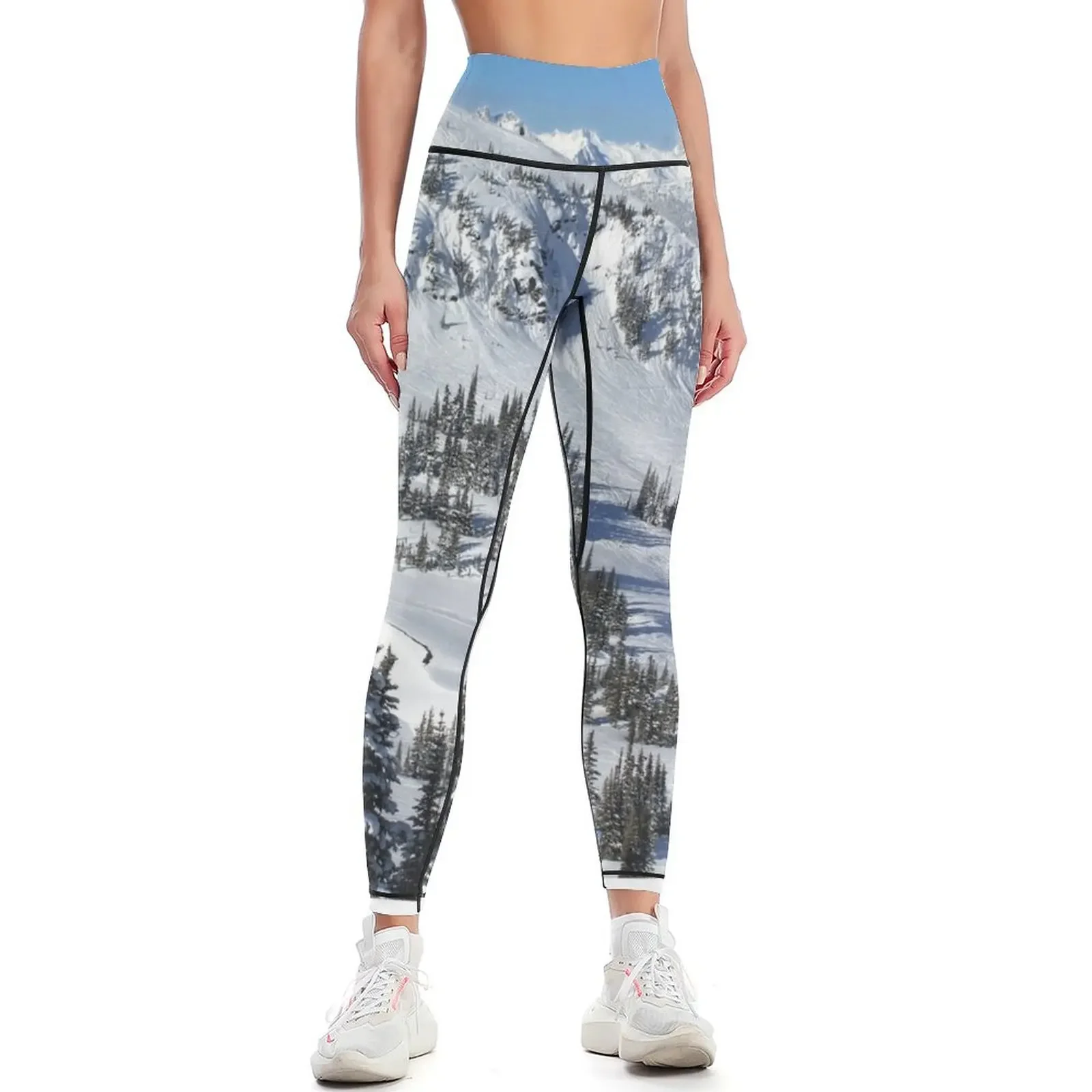 

Whistler Ski Slopes Leggings gym sportswear woman Women's gym exercise clothing for for physical Womens Leggings