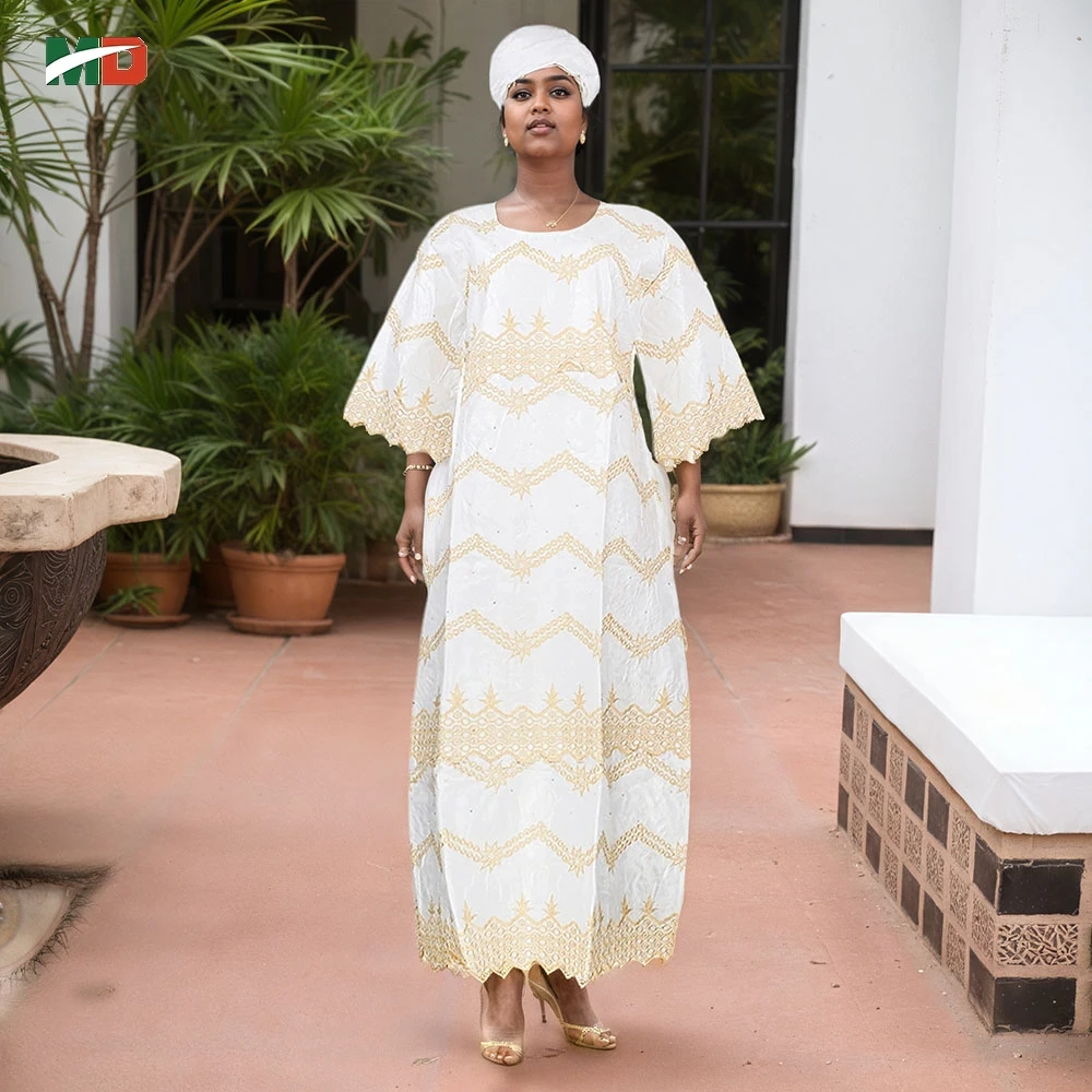 여성용 MD 아프리카 전통 의상, 터키 전통 드레스 자수 바진 리치 부부 웨딩 파티 가운 로브 아프리카 의류