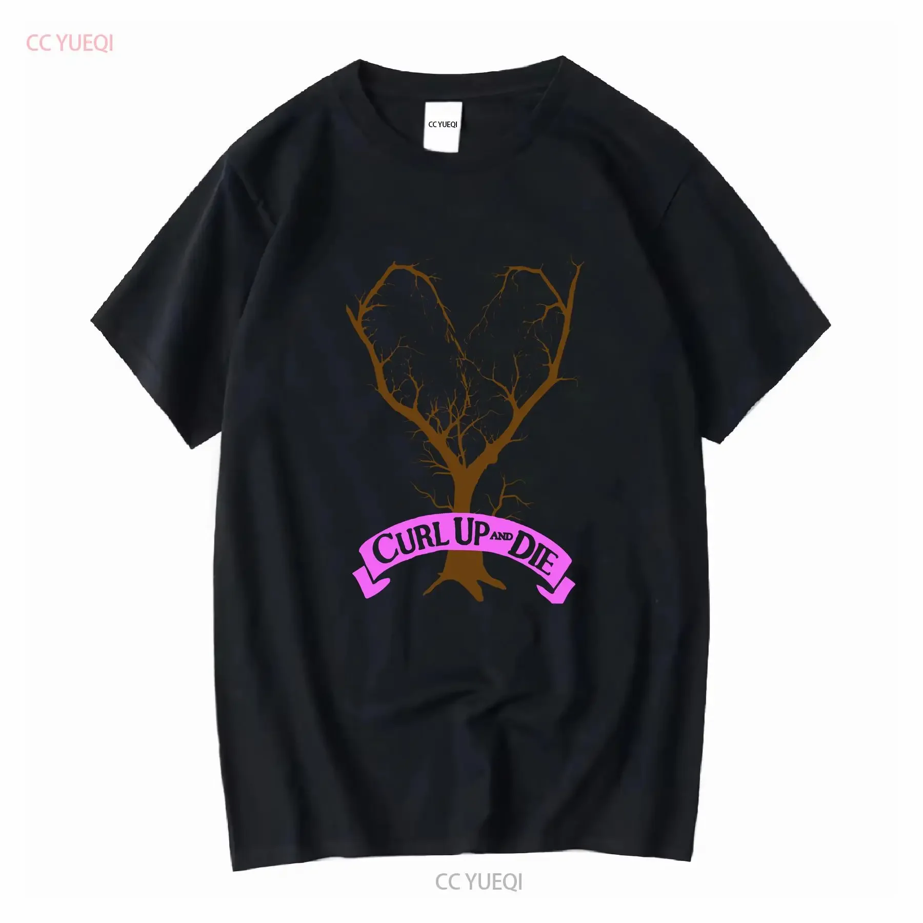 CURL UP AND DIE Heart Tree Hardcore Metalcore Band T Shirt long or short sleeves vintage Washed fashion Stylish streetwear