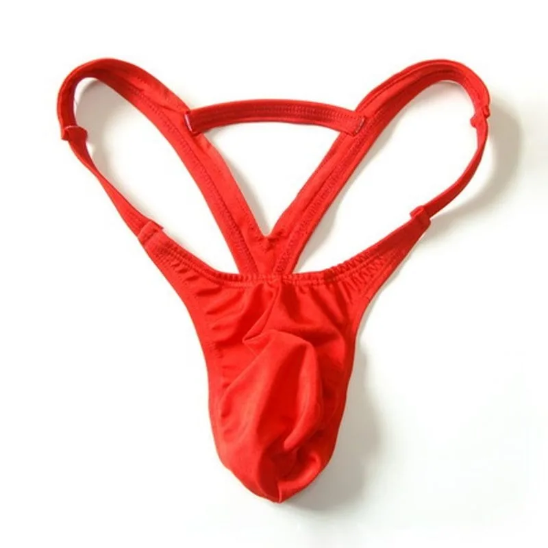 Smooth and Soft Men's Underwear  Thin Breathable Pants Sexy Fluoroelastic U Raised Bag Thong Tight Low-rise T Pants Temptation